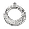 Non-Tarnish 304 Stainless Steel Pendants, Round Ring Charm, Stainless Steel Color, 24x21x2mm, Hole: 1.6mm