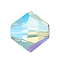 Preciosa® Crystal Beads, Czech Crystal, Bicone(451 69 302 Rondelle), 21110 20000 Amethyst Opal AB 2x, 5mm, Hole: 1mm
