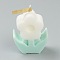 Flower Shaped Aromatherapy Smokeless Candles, with Box, for Wedding, Party, Votives, Oil Burners and Christmas Decorations, White, 6x5.1x2.7cm