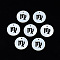 Natural Freshwater Shell Charms, Flat Round with Twelve Constellations, Hollow, Virgo, 12x1.5mm, Hole: 0.9mm