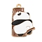 Alloy Pendant, Panda, Light Gold, Chocolate, 29x20x1mm, Hole: 2mm