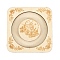 Wood Bracelet Display Dish, Bracelet Storage Holder, Square, Moccasin, Flower, 9.5x9.5x0.95cm