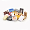 Cardboard Jewelry Boxes, Mixed Shapes, Mixed Color, 81~90x50.5~89x25~35mm, 4pcs/set