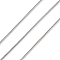 304 Stainless Steel Round Snake Chains, Soldered, Stainless Steel Color, 1.2mm