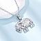 Elephant 304 Stainless Steel Pendant Necklaces, Stainless Steel Color, 17.99 inch(45.7cm)