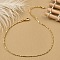 Brass Link Chain Bracelets for Women, Long-Lasting Plated, 901 Stainless Steel Clasp, Lead Free & Cadmium Free, Real 18K Gold Plated, 8-1/4 inch(21cm)