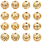 Beebeecraft 1 Box 32Pcs Golden Round Beads 18K Gold Plated Brass Hollow Beads 8 Style Spacer Beads Loose Beads for Earrings Bracelet Waist Chain Necklaces Jewelry DIY Crafts