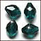 Imitation Austrian Crystal Beads, Grade AAA, K9 Glass, Faceted, Bicone, Dark Cyan, 8x11mm, Hole: 0.9~1mm