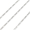 304 Stainless Steel Twisted Chains Curb Chains, with Spool, Soldered, Stainless Steel Color, 2x5x1mm, 25m
