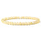 4mm Round Natural Yellow Jade Beads Bracelet for Men, European and American Retro Simple Versatile Stretch Bracelets, 7-1/2 inch(19cm)