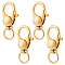 PH PandaHall 4pcs 304 Stainless Steel Lobster Clasp Gold Swivel Lobster Claw Clasps Snap Hook Strap 11x25mm Swivel Keychain Clasp Buckle for Jewelry Making, Key Rings Chain, Lanyard, Attach Purse