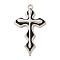Alloy Pendants, Cross, Black, 57x34.5x6.5mm, Hole: 3mm