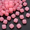 Imitation Jelly Acrylic Beads, Square, Salmon, 8x8x5.5mm, Hole: 2.5mm, about 1800pcs/500g