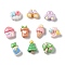 Opaque Resin Cabochons, Tree & Balloon & House, Mixed Shapes, Mixed Color, 11~15x8~13x5.5~7mm