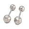 304 Stainless Steel Cartilage Earrings, Stainless Steel Color, Round, 5mm