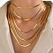 304 Stainless Steel Snake Chain Necklaces for Women, Golden, 5mm, 21.65 inch(55cm)