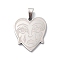 Non-Tarnish 201 Stainless Steel Pendants, Crying Heart Charm, Stainless Steel Color, 26x24x1mm, Hole: 7.5x4.5mm