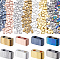 320Pcs 8 Colors Glass Seed Beads, Metallic Colours, 2-Hole, Rectangle, Mixed Color, 4.5~5.5x2x2~2.5mm, Hole: 0.5~0.8mm, 40Pcs/color