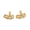 Brass Micro Pave Cubic Zirconia Charms, Nickel Free, Real 18K Gold Plated, Octopus, 10.5x14x2.5mm, Hole: 1.2mm