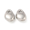 Non-Tarnish 304 Stainless Steel Pendants, Teardrop Charm, Stainless Steel Color, 23x17x9mm, Hole: 3mm