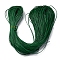 PU Leather Thread Cord, Flat, for DIY Jewelry Making, Dark Green, 2x1mm, about 109.36 Yards(100m)/Bundle