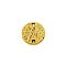 Zinc Alloy Tibetan Style Links Connectors, Flat Round, Antique Golden, 14x1.5mm, Hole: 1.6mm