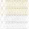 60Pcs 2 Colors Brass Pendants, Teardrop Charms, Platinum & Golden, 45x22x1.4mm, Hole: 1mm, 30pcs/color