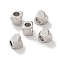 Brass Beads, Cadmium Free & Nickel Free & Lead Free, Irregular Geometry, Real Platinum Plated, 4x4x4mm, Hole: 2mm