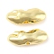 Rack Plating Alloy Beads, Cadmium Free & Nickel Free & Lead Free, Nuggets, Golden, 7x18x5mm, Hole: 1.4mm