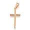 304 Stainless Steel Pendants, Cross, Golden, 34x17x3mm, Hole: 9x4mm