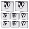 Rectangle Paper Storage Bags with Handle, Packaging Bags, White, 21x28x0.4cm
