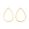 304 Stainless Steel Linking Rings, Teardrop, Ion Plating(IP), Real 18K Gold Plated, 29x19x1mm, inner measure: 27x18mm