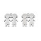 201 Stainless Steel Pendants, Girl, Real 18K Gold Plated, 15.5x15x1mm, Hole: 1.5mm