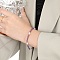 Natural Amethyst Round Beaded Bracelets for Women, Stainless Steel Jewelry for Women, with K18 Stamp & Imitation Pearl