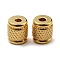 201 Stainless Steel Beads, Column with Rhombus Pattern, Golden, 8x7mm, Hole: 2mm