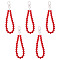 Plastic Beads Pendant Decorations, with Alloy Swivel Clasps, for Bag Ornaments, Red, 145mm, 5pcs/set