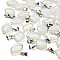 Opalite Pendants, with Stainless Steel Color Plated 201 Stainless Steel Snap on Bails, Sector, 20~20.5x21~22x5.5~6mm, Hole: 6x4mm