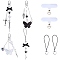 4Pcs Alloy Mobile Strap Sets, with Acrylic Beads, 2Pcs TPU Mobile Phone Lanyard Patch and 2Pcs Nylon Cord Mobile Making Cord Loops, Mixed Color, 12.1~16.2cm