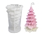 3D Christmas Tree DIY Candle Silicone Molds, for Xmas Tree Scented Candle Making, White, 10x9.5x16cm, Inner Diameter: 14.7x9.6x9.3cm