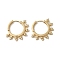 Brass Micro Pave Cubic Zirconia Hoop Earring, Light Gold, 21.5x2mm