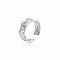 Stainless Steel Open Ring for Men Women, Silver