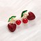 Cherry Brass ABS Plastic Pearl Stud Earrings, with Enamel, Rack Plating, Lasting Plated, Cadmium Free & Lead Free, Real 18K Gold Plated, 14x17mm