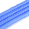 Imitation Jade Glass Beads Strands, Flat Round, Cornflower Blue, 6~6.5x3~3.5mm, Hole: 0.8mm, about 114~116pcs/strand, 14.76~14.96 inch(37.5~38cm)