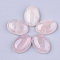 Natural Rose Quartz Cabochons, Oval, 24~26x17~19x6~7mm