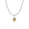 925 Sterling Silver Pave Cubic Zirconia Birthstone Heart Pendant Necklaces for Women, Silver Color Plated, Gold, 15.75 inch(40cm)