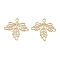 Brass Pendants, Cadmium Free & Lead Free, Leaf, Real 24K Gold Plated, 22.5x25.5x1mm, Hole: 2.2mm