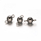 Round 201 Stainless Steel Links, Stainless Steel Color, 12x6mm, Hole: 1.5mm