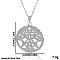 Stainless Steel Triple Moon Pendant Necklaces for Women, Silver, 17.72 inch(45cm)