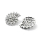 Shell Shape Brass Stud Earrings, Long-Lasting Plated, Lead Free & Cadmium Free, Platinum, 24x21mm