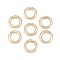 Brass Spring Gate Rings, Donut, Nickel Free, Real 18K Gold Plated, 6 Gauge, 23x4mm, Inner Diameter: 15mm